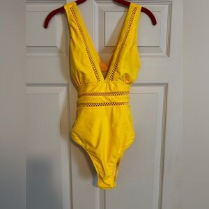 Women's Yellow One Piece Swimsuit